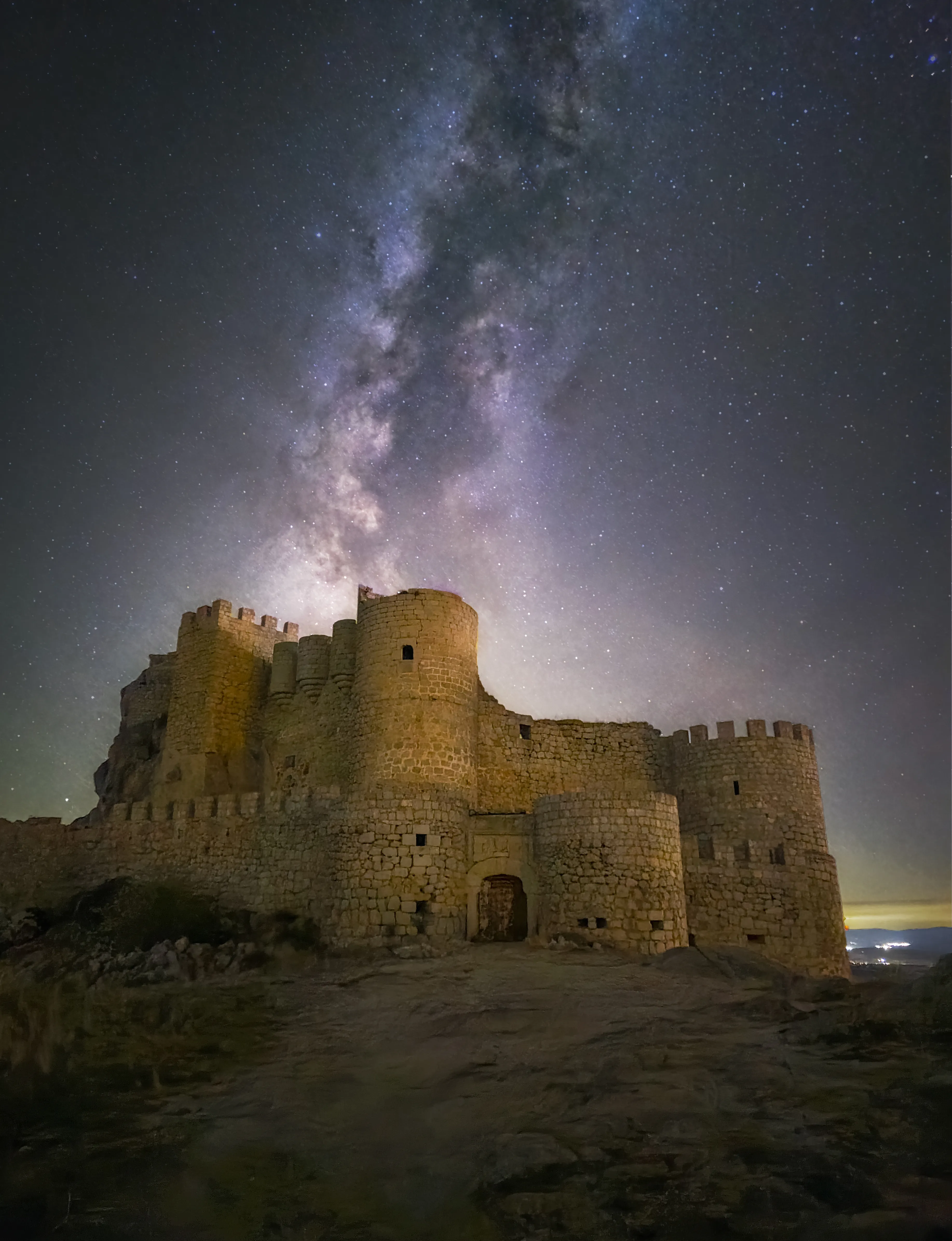 A fortress under the Milky Way, shot on a Samsung S24 Ultra