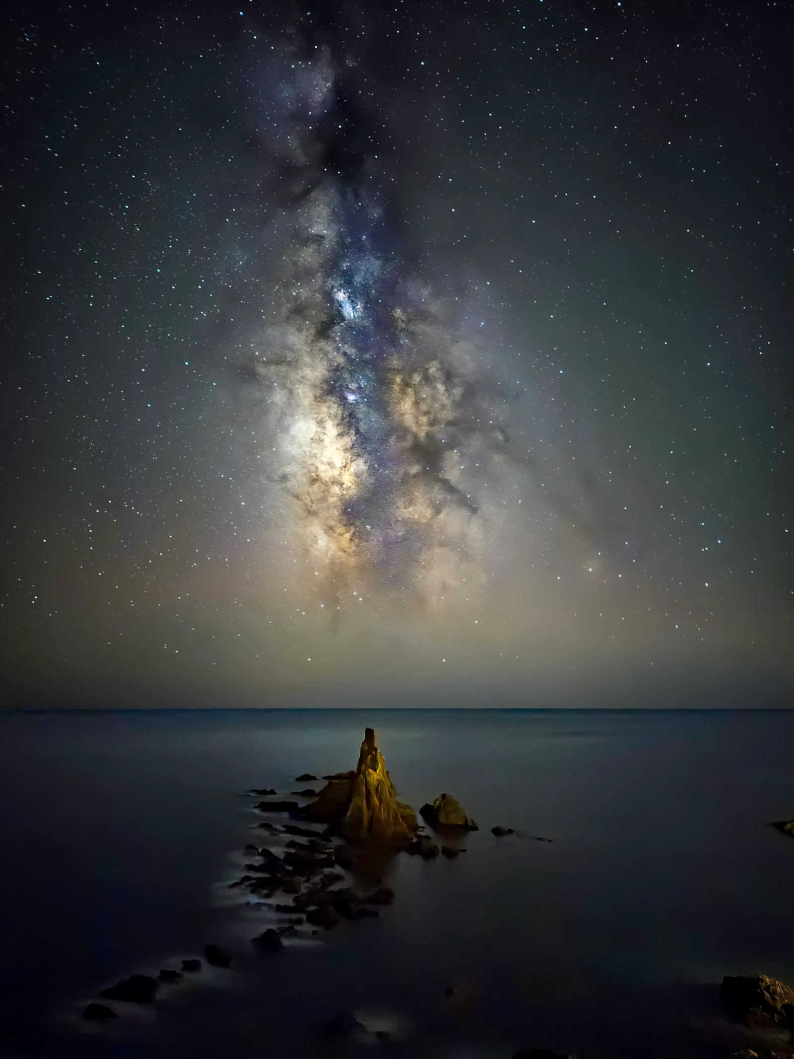 Milky Way photographed on a iPhone 16 Pro, Night Mode 30s