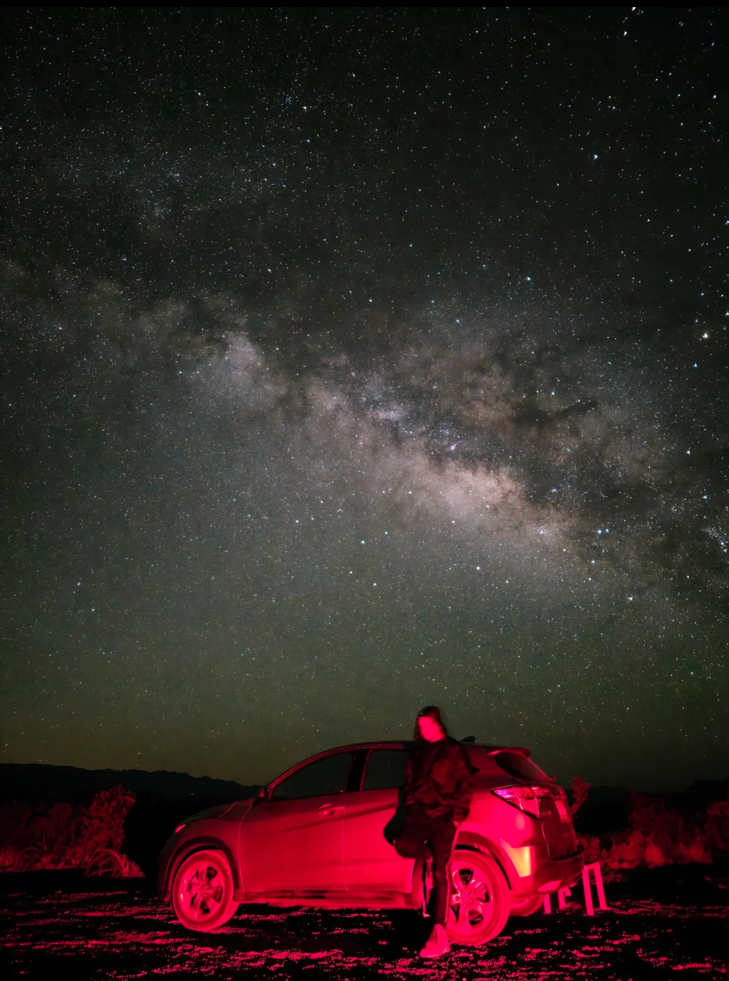Milky Way photographed on a smartphone