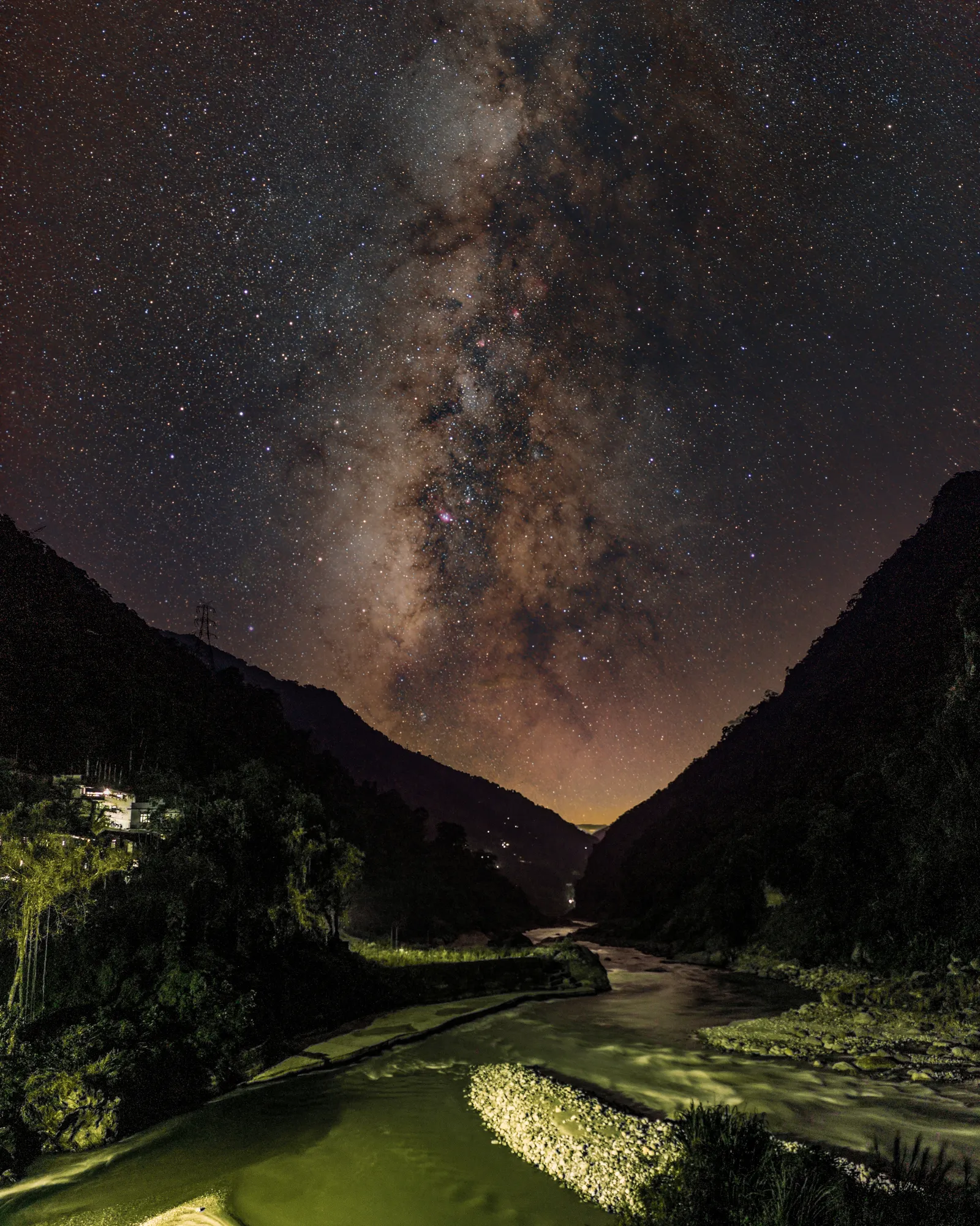 Milky Way photographed on a Redmi Note 13 Pro+, separate sky and foreground exposures