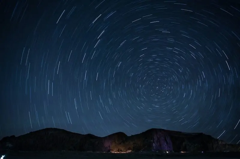 star trail time lapse