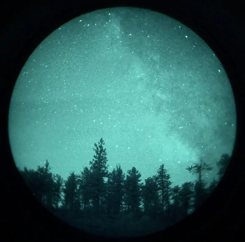 The Milky Way through a PVS-14 night vision device
