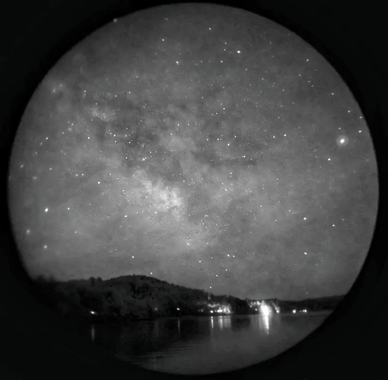 The Milky Way through a night vision device