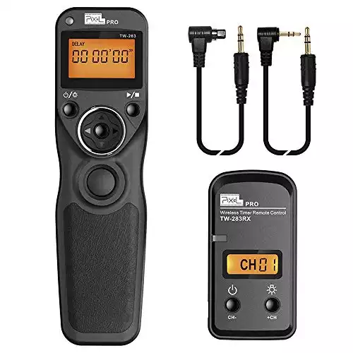 Wireless Shutter Release Comaptible for Canon, Pixel TW-283 E3/N3 Wireless Remote Control Timer Shutter Release Cable Compatible for Canon EOS 1300D 1100D 760D 750D 5D IV III 1D 6D II 7D