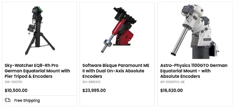 mounts with encoders on sale
