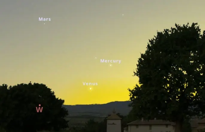 Venus-Mercury conjunction