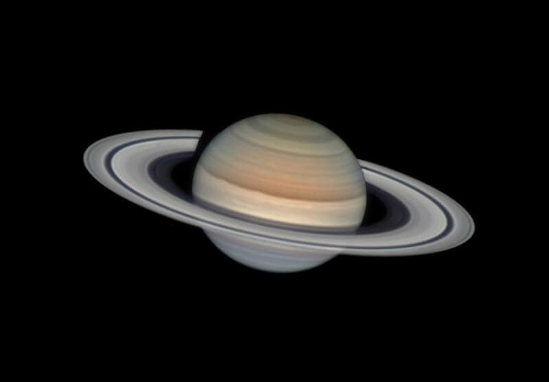 Colourful Saturn © Damian Peach. Taken with a Celestron C14 EdgeHD telescope, Losmandy G11 mount, and Player One Saturn-M SQR camera.