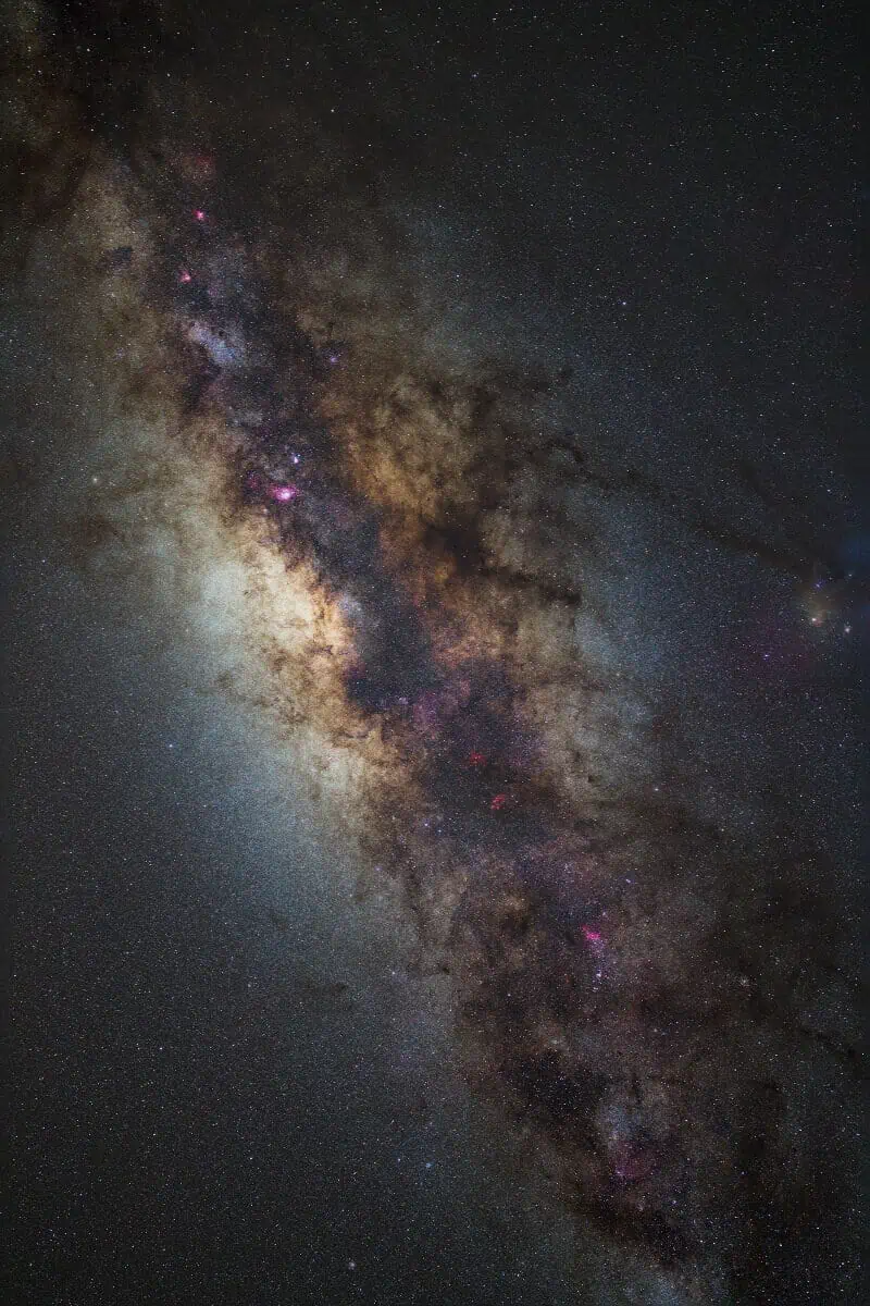 The Milky Way © Kush Chandaria. Taken with a Sigma Art 40mm f/1.4 lens, Canon EOS Ra camera, and Sky-Watcher Star Adventurer Pro star tracker.