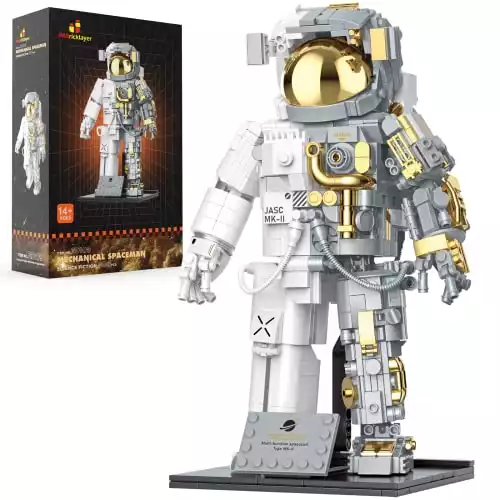 JMBricklayer Space Astronaut Building Sets for Adults 70109, Space Toys Gifts for Kids 8-14 Boys Girls, Flexible Astronaut Building Blocks Model with Display Stand, Christmas Birthday Gifts