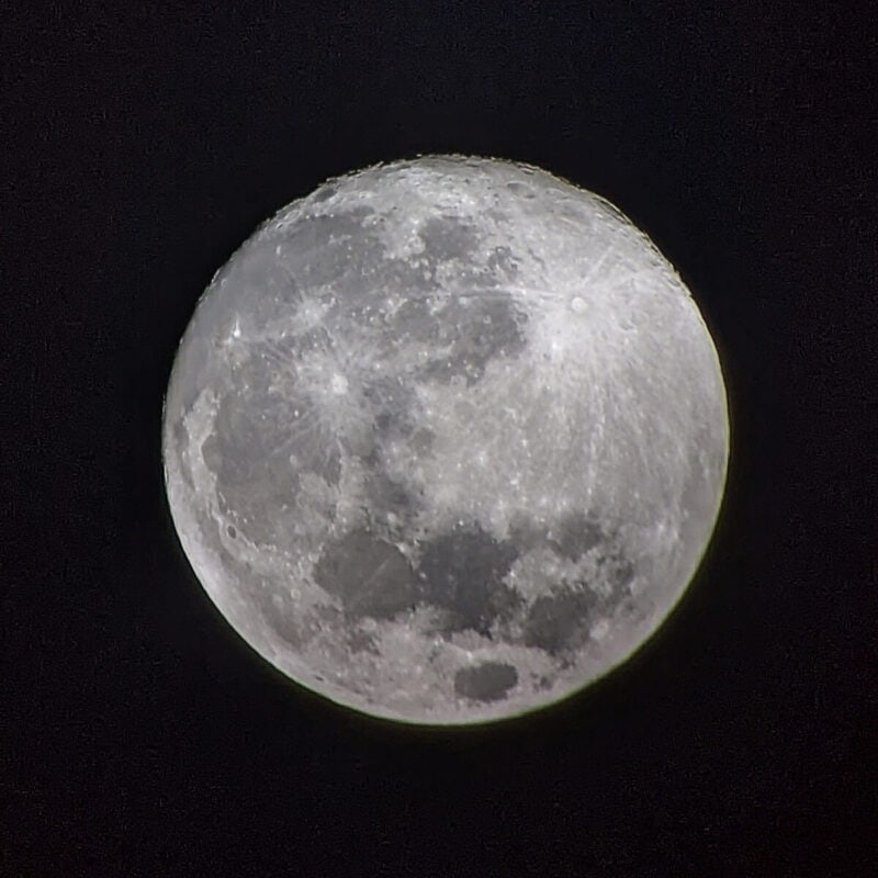 Photograph of the moon taken with the Vaonis Hestia