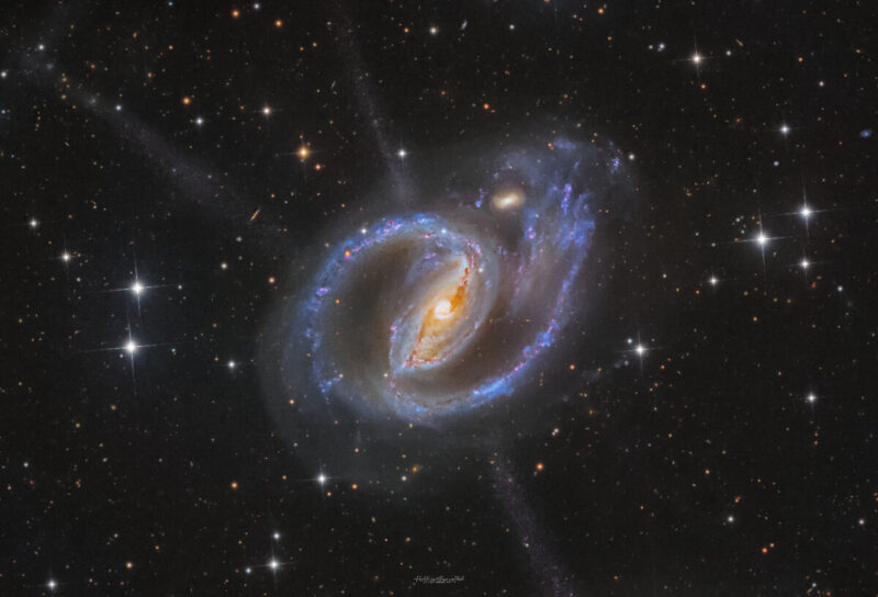 NGC 1079 weakly barred spiral galaxy (Credit: Harshwardhan Pathak (processing) / original data from Telescope Live)