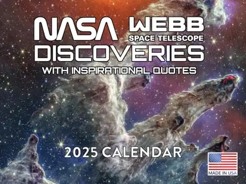 NASA James Webb Telescope Quotes Space Calendar 2025 Astronomy Monthly Wall Calender 12 Month