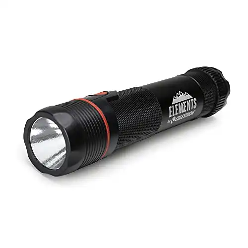 Celestron Elements ThermoTorch 3 Astro Red Lithium-Ion Battery Red LED Flashlight 3-in-1 Tactical Flashlight Ergonomic Hand Warmer and USB Power Bank Rechargeable Flashlight