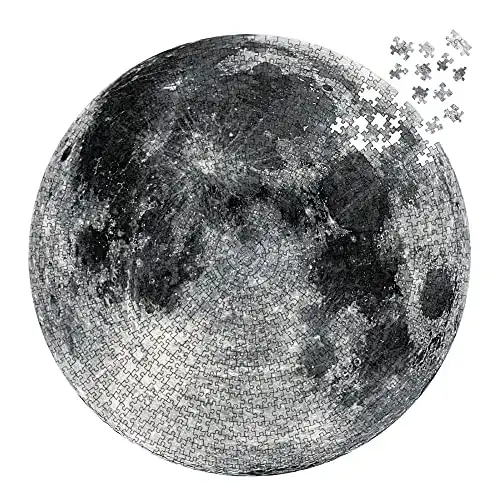 MaxRenard Game 1000 Pieces Jigsaw Puzzle Round Puzzle Toy The Moon