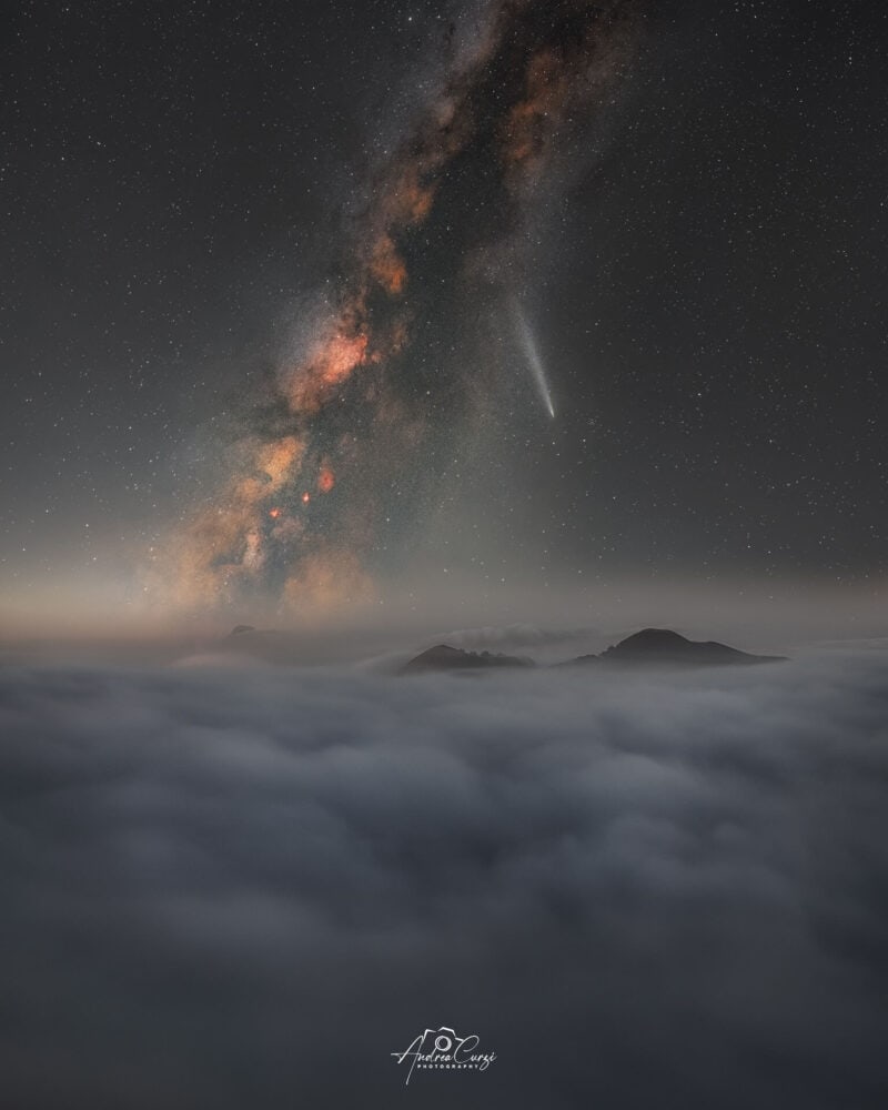 Marche Rifugio del Fargno Via Lattea con Cometa 2 web